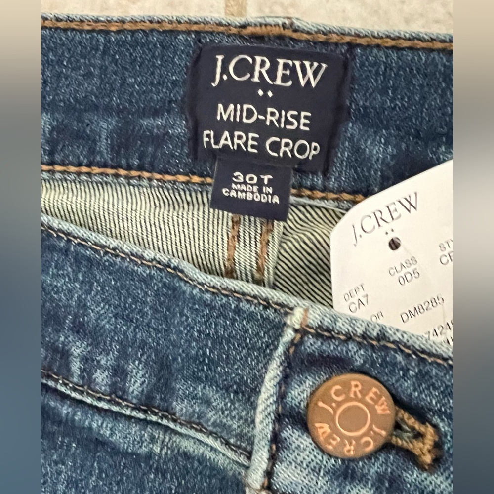 J.Crew Mid rise flare crop jean 30 NWT - Picture 8 of 10